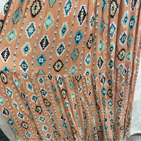 ROCK & ROLL DENIM WOMEN'S SOUTHWESTERN TIERED SLEEVELESS MAXI DRESS medium - Picture 8 of 12